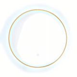 Okruglo LED ogledalo SAT u zlatnoj boji, promjera 60 cm, sa senzorom i sa zaštitom IP44.