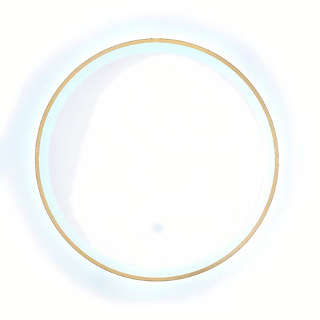 Okruglo LED ogledalo SAT u zlatnoj boji, promjera 60 cm, sa senzorom i sa zaštitom IP44.