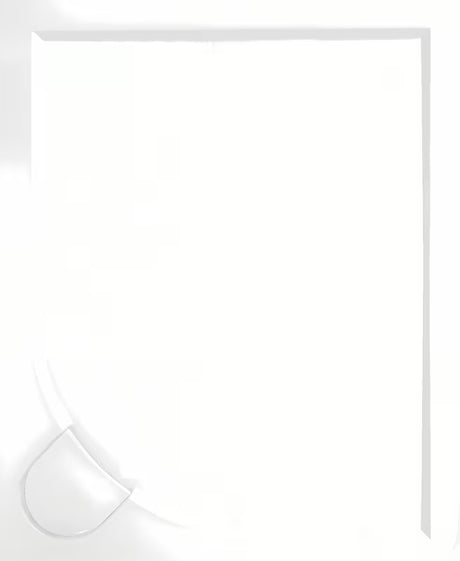 Bijela pravokutna tuš kada SAT Limcc 100x90 cm od lijevanog mramora s niskom visinom od 3 cm