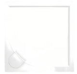 Bijela kvadratna tuš kada SAT Limcc 90x90 cm od lijevanog mramora s pokrivenim kutnim odvodom