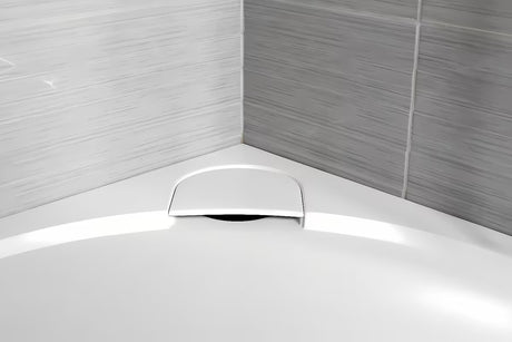 Bijela pravokutna tuš kada SAT Limcc 100x90 cm od lijevanog mramora s niskom visinom od 3 cm