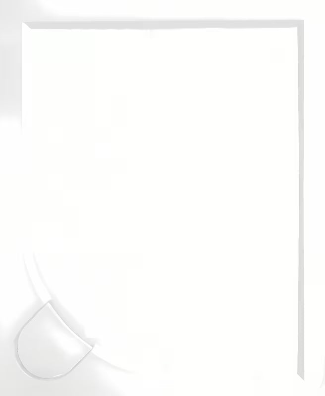 Bijela pravokutna tuš kada SAT Limcc 120x90 cm od lijevanog mramora s pokrivenim odvodom u kutu