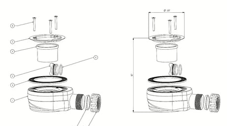Bijela pravokutna tuš kada SAT Limcc 140x90 cm od lijevanog mramora s protukliznim dnom