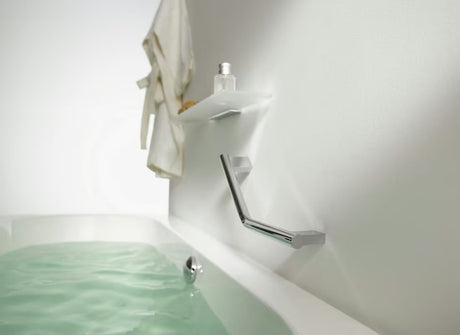 Kutne ručka SAT Chrome u krom izvedbi pro za upotrebu uz kade ili u tuš-kabini.