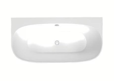 Samostojeća kada  za zid SAT Meda 160x80 cm od lijevanog mramora, u lijevoj i desnoj izvedbi