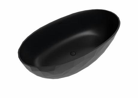 Samostojeći  crna kada SAT Meda od lijevanog mramora u lijevoj i desnoj izvedbi.