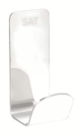 Kromirani kukica SAT Mood sa sjajnom površinom i četvrtastim dizajnom pro, montaža lijepljenjem bez bušenja.