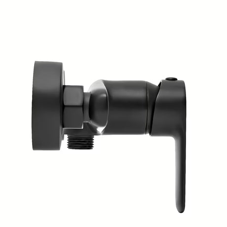 Zidna jednoručna baterija miješalica za tuš SAT Mood u mat crnoj završnoj obradi.