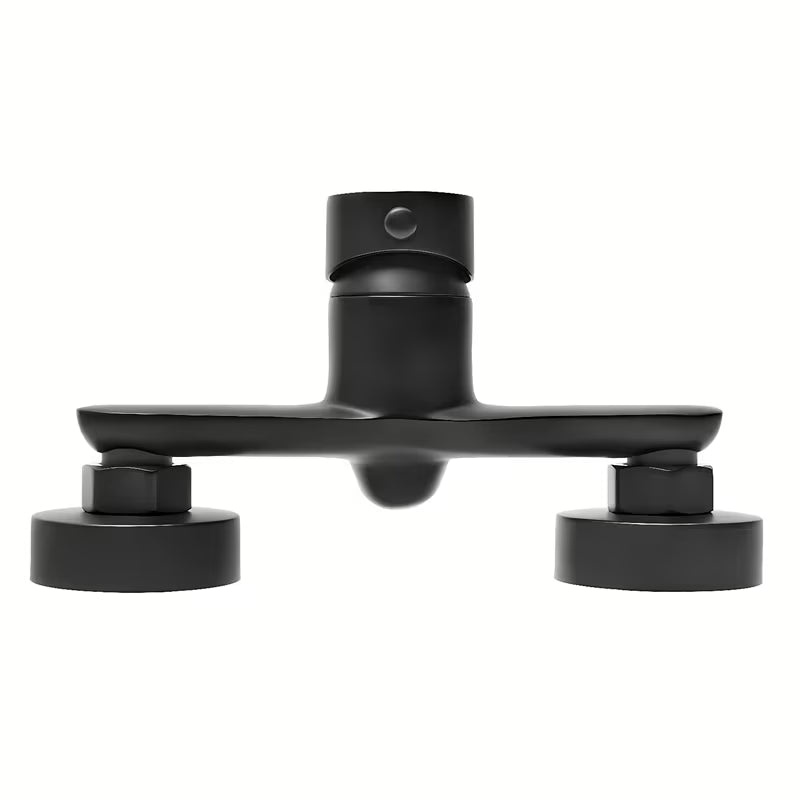 Zidna jednoručna baterija miješalica za tuš SAT Mood u mat crnoj završnoj obradi.