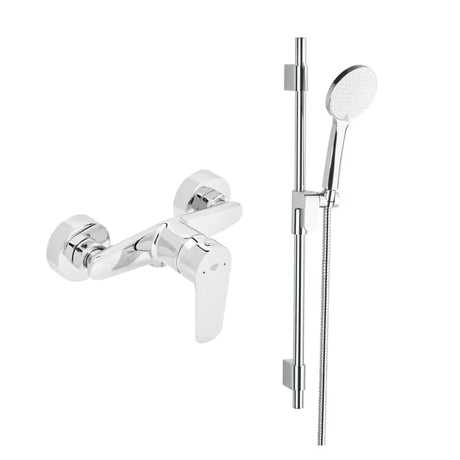 Tuš jednoručna baterija slavina SAT Mood u sjajnom kromu s kompletnim tuš setom