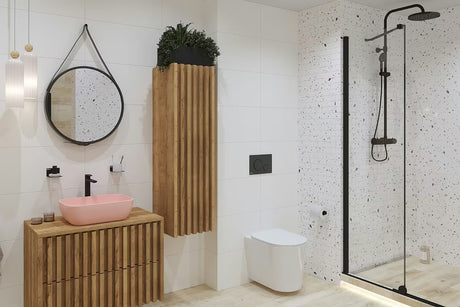 Visoka miješalica za Umivaonik SAT Mood u mat crnoj boji s ručicom