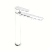 Visoka jednoručna baterija miješalica za umivaonik SAT Mood u sjajnoj krom izvedbi bez odvoda.