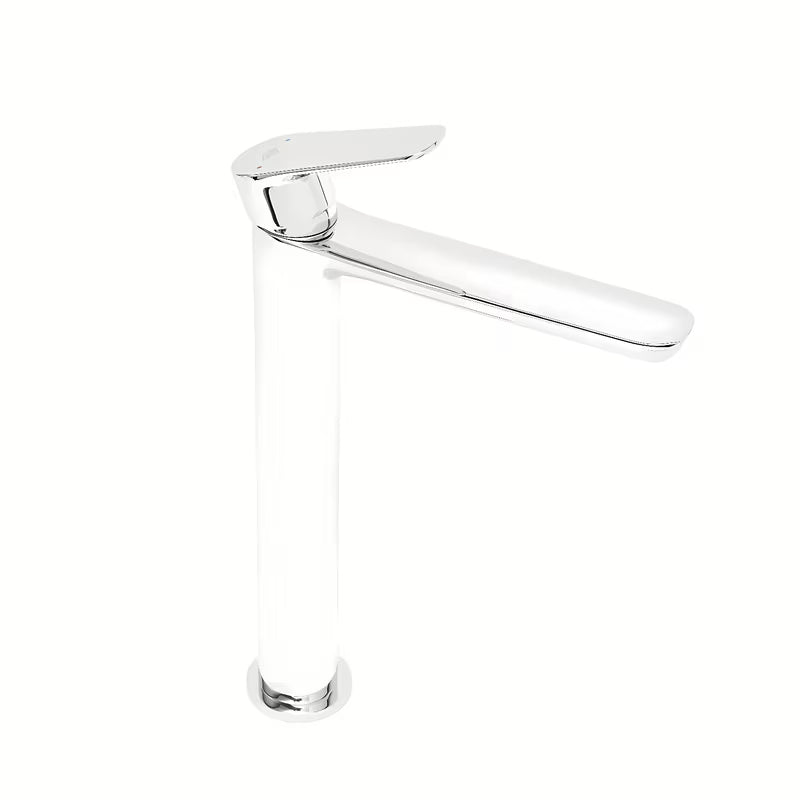 Visoka jednoručna baterija miješalica za umivaonik SAT Mood u sjajnoj krom izvedbi bez odvoda.