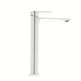 Visoka jednoručna baterija miješalica za umivaonik SAT Mood u sjajnoj krom izvedbi bez odvoda.