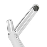 Visoka jednoručna baterija miješalica za umivaonik SAT Mood u sjajnoj krom izvedbi bez odvoda.