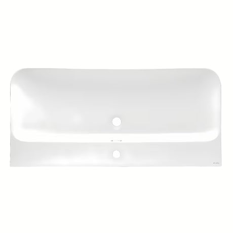 Namještajni keramički umivaonik SAT Fusion 100,6x46,3 cm u mat bijeloj boji s otvorom pro slavinu u sredini.