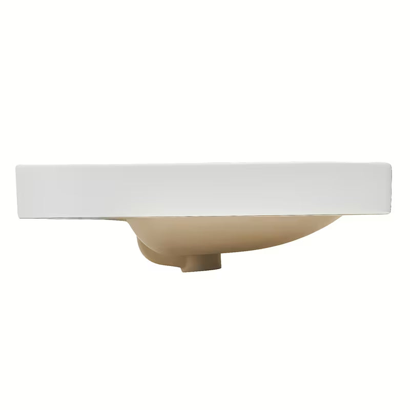 Namještajni keramički umivaonik SAT Fusion 100,6x46,3 cm u mat bijeloj boji s otvorom pro slavinu u sredini.