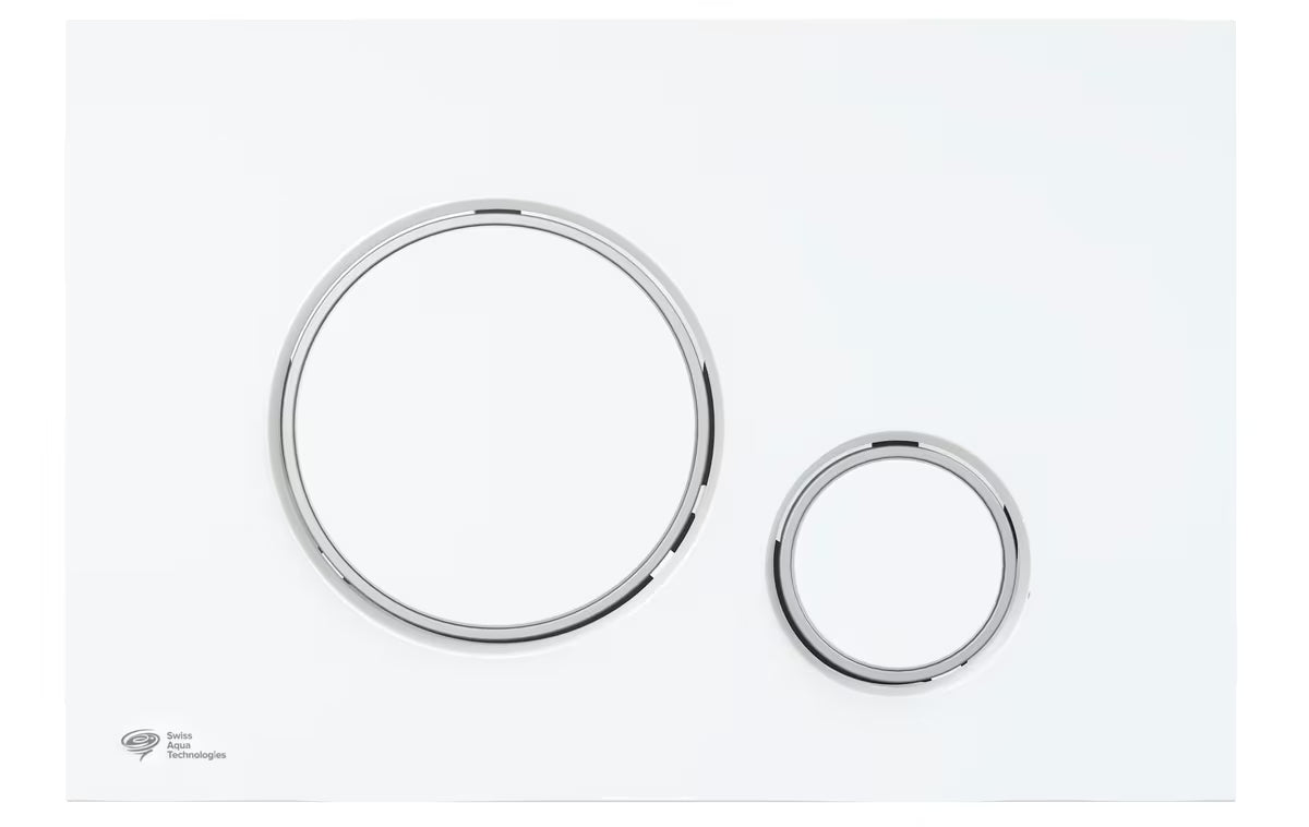 Tipka za ispiranje tipka za aktiviranje SAT u mat bijeloj izvedbi pro podžbukni moduli SAT.