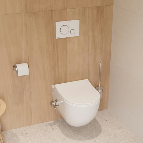 Tipka za ispiranje tipka za aktiviranje SAT u mat bijeloj izvedbi pro podžbukni moduli SAT.