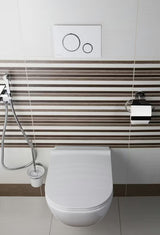 Bijela tipka za aktiviranje SAT pro WC školjke namijenjena pro podžbuknim modulima SAT.