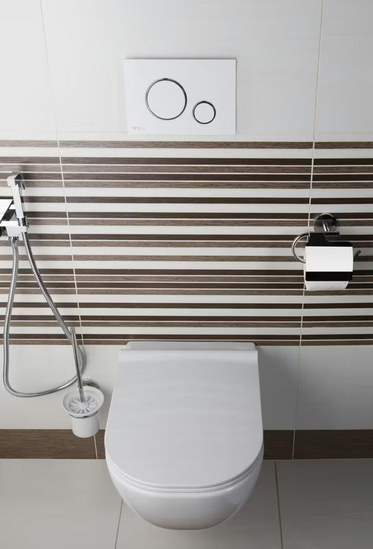 Bijela tipka za aktiviranje SAT pro WC školjke namijenjena pro podžbuknim modulima SAT.