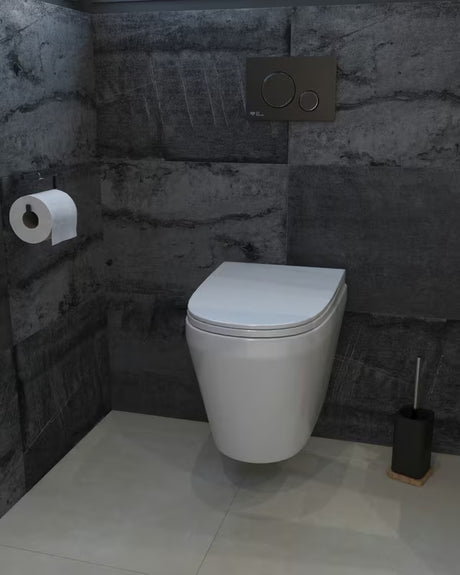 Tipka za ispiranje tipka za aktiviranje SAT u mat crnoj izvedbi pro za ugradbeni modul SAT.