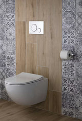 Upravljačka tipka za ispiranje tipka SAT od plastike u sjajnoj krom izvedbi pro za ugradbene module SAT.