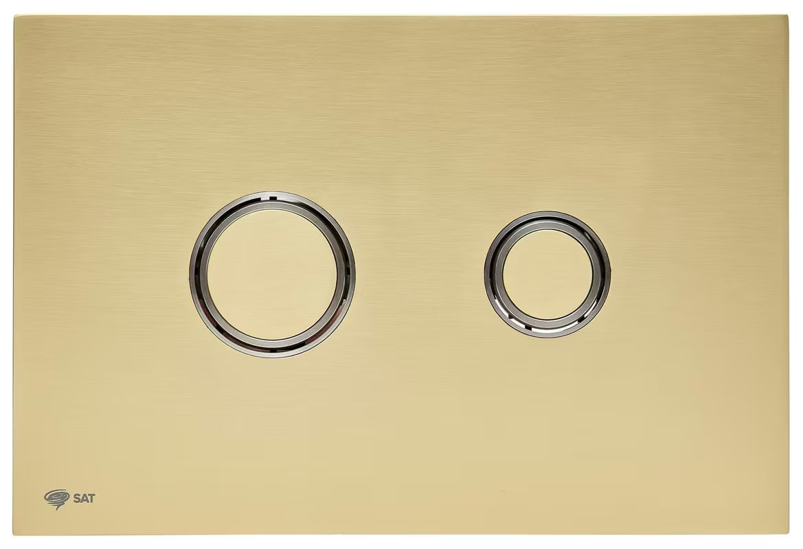 Mat zlatni tipka za aktiviranje SAT od nehrđajućeg čelika s PVD površinom i Anti-fingerprint obradom za pro instalacijske sustave.