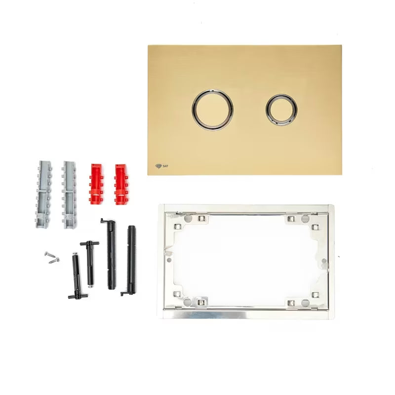Mat zlatni tipka za aktiviranje SAT od nehrđajućeg čelika s PVD površinom i Anti-fingerprint obradom za pro instalacijske sustave.