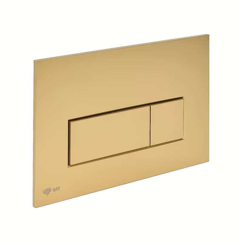 Mat zlatne tipka za aktiviranje SAT Gold pro za instalacijski sustav s dvokoličinskim mehaničkim ispiranjem.