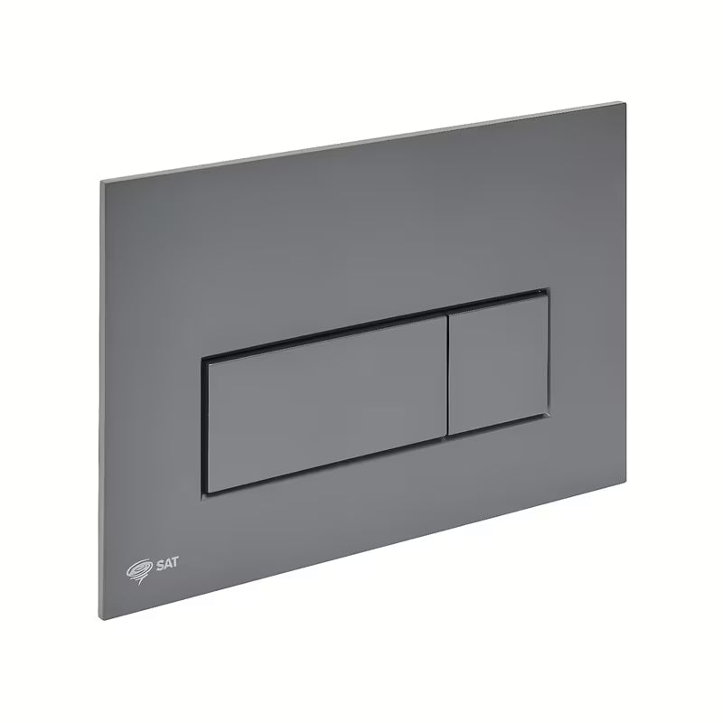 Mat plastične tipka za aktiviranje SAT u boji gun metal pro za instalacijske sustave i WC školjke vodokotliće pro za ugradnju u zid.