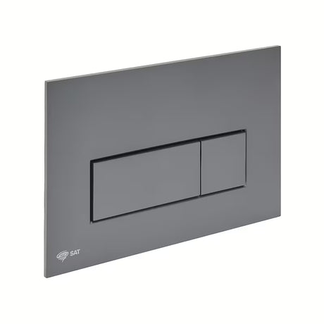 Mat plastične tipka za aktiviranje SAT u boji gun metal pro za instalacijske sustave i WC školjke vodokotliće pro za ugradnju u zid.