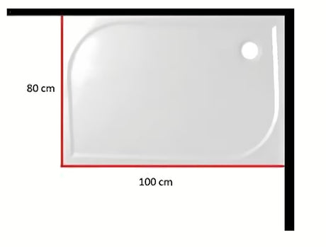 Bijela akrilna obloga za tuš kadu SAT Limnew u lijevoj izvedbi