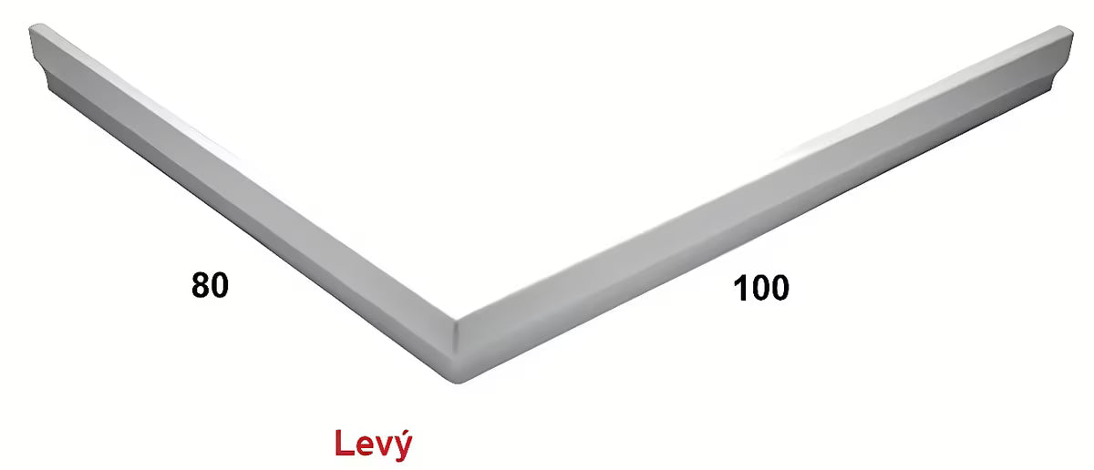 Bijela akrilna obloga za tuš kadu SAT Limnew u lijevoj izvedbi