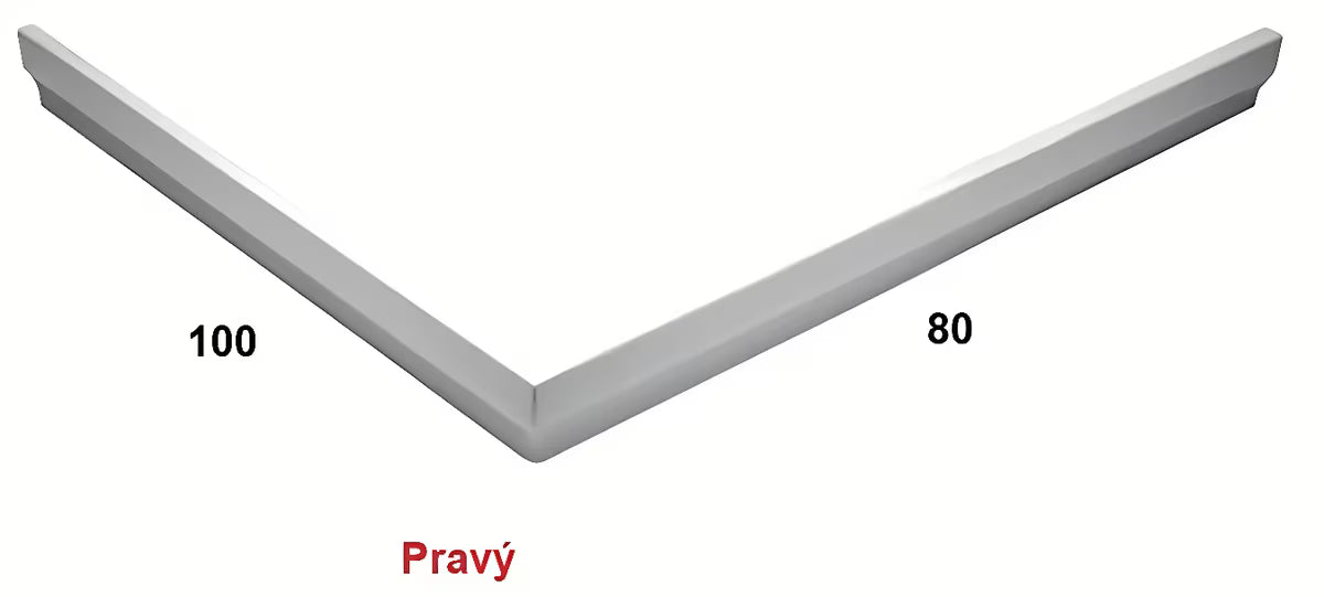 Bijela desna obloga za tuš kadu SAT pro od lijevanog mramora