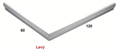 Bijela obloga za tuš kadu SAT pro za uredan završetak tuš prostora