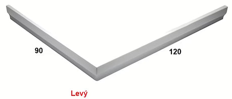 Bijela lijeva akrilna obloga za tuš kadu SAT Limnew pro za uredan završetak tuš kabine.