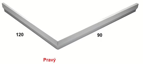 Bijela akrilna obloga za tuš kadu SAT Limnew pro za oblaganje tuš kade visine 10 cm