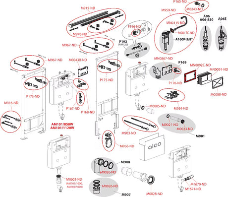 Podžbukni vodokotlić za WC SAT u plavoj izvedbi pro viseća WC školjka sa štedljivim DualFlush ispiranjem