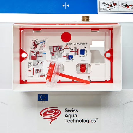 Podžbukni vodokotlić za WC SAT u plavoj izvedbi pro viseća WC školjka sa štedljivim DualFlush ispiranjem