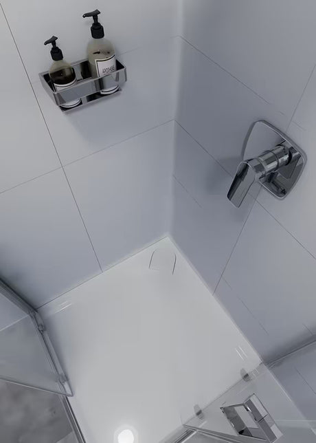 Kromirana kupaonska polica SAT Chrome od masivnog mesinga s logotipom SAT