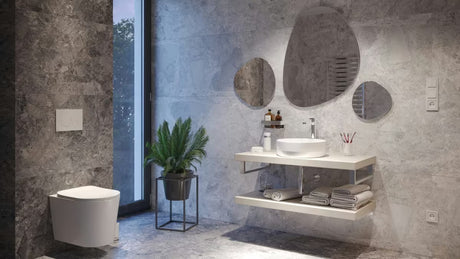 Kromirana kupaonska polica SAT Chrome od masivnog mesinga s logotipom SAT