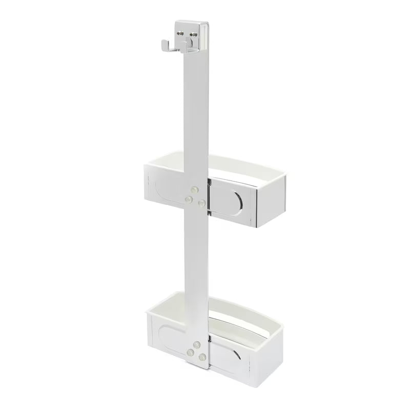 Dvostruka tuš polica SAT Chrome u krom izvedbi s montažom bez bušenja