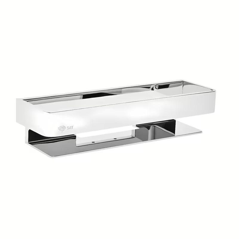 Kromirana zidna polica SAT Chrome od masivnog mesinga za tuševi i kupaonicu