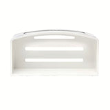 Inox tuš polica SAT u krom izvedbi s uklonjivim bijelim plastičnim umetkom