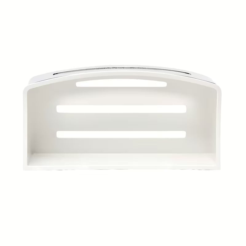 Inox tuš polica SAT u krom izvedbi s uklonjivim bijelim plastičnim umetkom