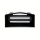 Inox tuš polica SAT Chrome u krom izvedbi s uklonjivim crnim plastičnim umetkom.