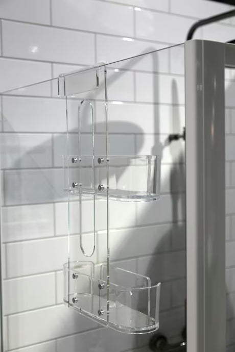 Prozirni viseća polica SAT za tuševi s montažom bez bušenja