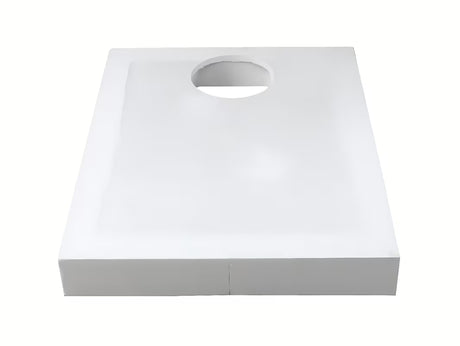 Bijeli polistirenski nosač SAT pro za tuš kadu od izdržljivog HDPS pro za stabilnu i brzu montažu.