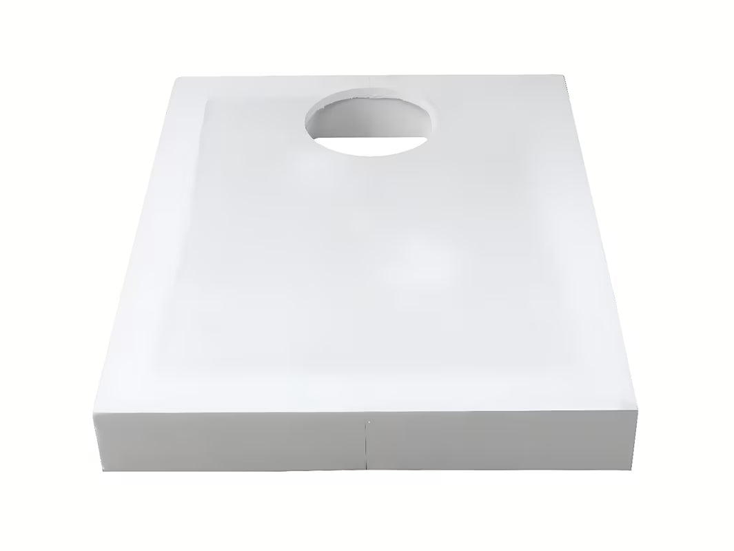 Bijeli polistirenski nosač SAT pro za tuš kadu od izdržljivog HDPS materijala.